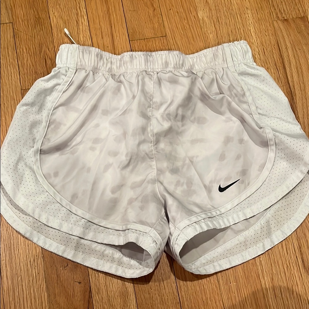 Nike White Dri-Fit Athletic Shorts